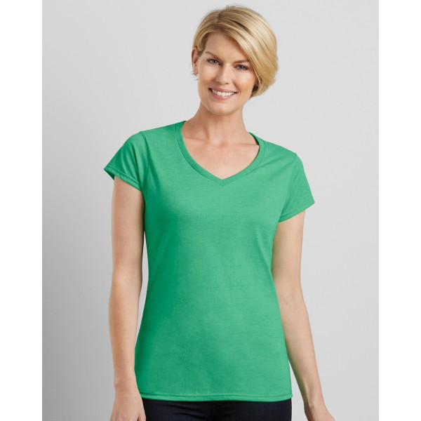 Gildan Softstyle Ladies V-neck Custom T-shirts 