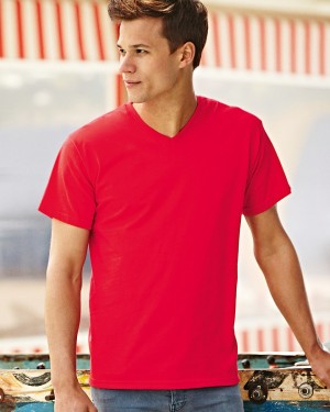 Fruit of the Loom Men's V-neck T-shirts for Custom Clothing 