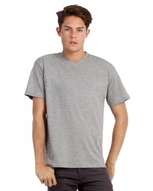 B&C Men's Exact V-neck T-shirts for Custom Clothing 