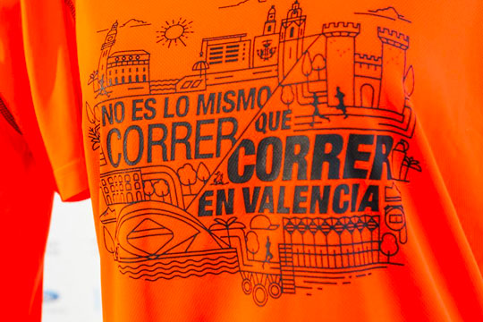 Camisetas para el maratón de Valencia